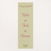 Roze en groene nostalgische Floral Yoga Mat (Voorkant)