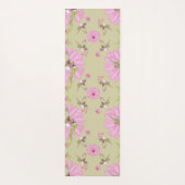 Roze en groene nostalgische Floral Yoga Mat (Achterkant)
