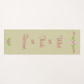 Roze en groene nostalgische Floral Yoga Mat (Voorkant (horizontaal))