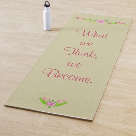 Roze en groene nostalgische Floral Yoga Mat (In situ)