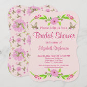 Roze en groene nostalgische platte kaart (Voorkant / Achterkant)