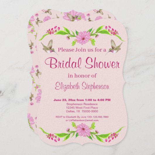 Roze en groene nostalgische platte kaart (Voorkant / Achterkant)