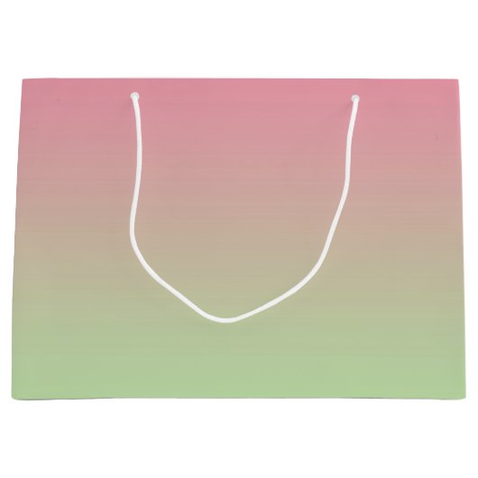 Roze en groene ombre large cadeautasje (Voorkant)