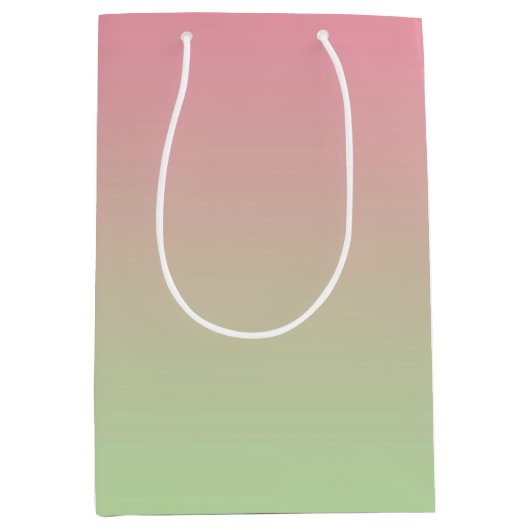 Roze en groene ombre medium cadeauzakje (Voorkant)