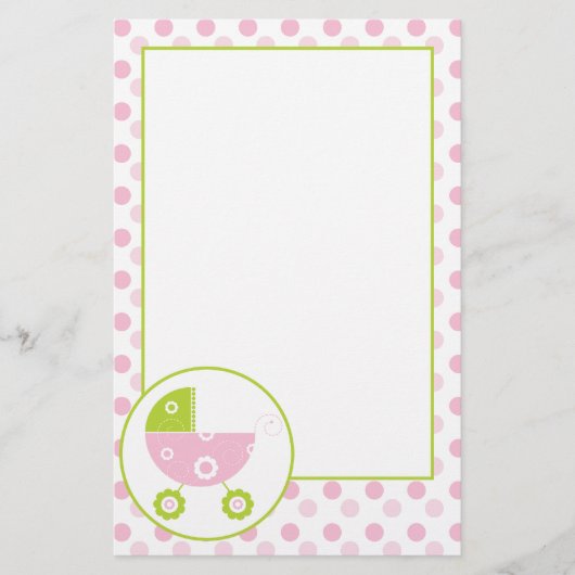 Roze en groene optie 2 briefpapier (Voorkant)