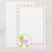 Roze en groene optie 2 briefpapier (Voorkant / Achterkant)