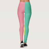 Roze en groene ovaal leggings (Achterkant)