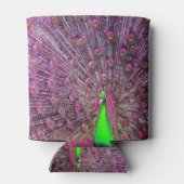 Roze en groene pacock, blikjeskoeler (Achterkant)