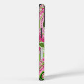 Roze en groene Paisley iPhone 16 hoesje (Achterkant / Rechts)