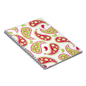 Roze en groene Paisley-laptop Notitieboek (Rechterzijde)