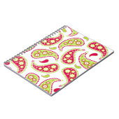 Roze en groene Paisley-laptop Notitieboek (Linkerzijde)