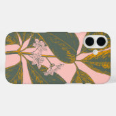 Roze en groene palmrond Botanische tekening Case-Mate iPhone Case (Achterkant (horizontaal))