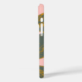 Roze en groene palmrond Botanische tekening Case-Mate iPhone Case (Achterkant / Links)