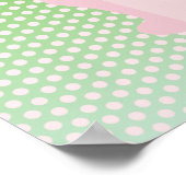 Roze en groene papaverhond poster (Hoek)