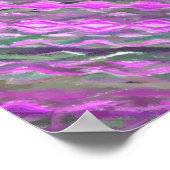 Roze en groene pasteelkrijt abstracte kunst poster (Hoek)