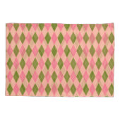 Roze en groene pastel Argyle Plaid Pattern Kussensloop (Achterkant)