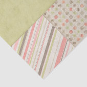 Roze en groene patchwork tissuepapier (Detail)