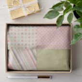Roze en groene patchwork tissuepapier (Geschenk)