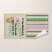 Roze en groene Pickleball Court Accessoire Handdoek (Handdoek)