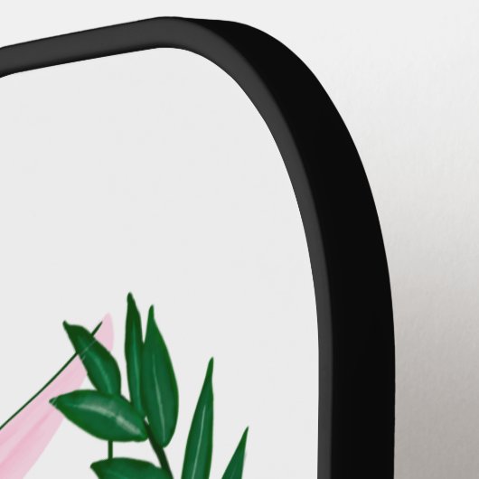 Roze en groene Pickleball Paddle (Links Detail)