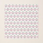 Roze en Groene Pickleball Sjaal<br><div class="desc">Deze sjaal is voorzien van een patroon van pickleball paddles. Kleuren zijn roze en groen.</div>
