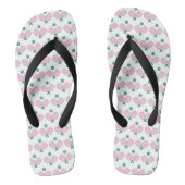 Roze en Groene Pickleball Teenslippers (Voetbed)