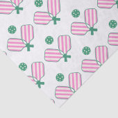 Roze en Groene Pickleball Tissuepapier (Detail)