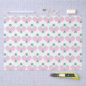 Roze en Groene Pickleball Tissuepapier (Craft)