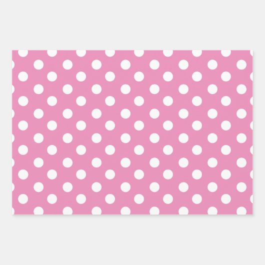 Roze en groene poka Dots Cupcakes Gift Wrap Sheets Inpakpapier Vel (Voorkant)