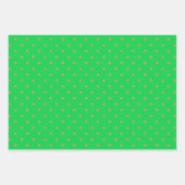 Roze en groene poka Dots Trio Inpakpapier Vel (Voorkant 3)