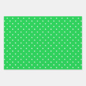 Roze en groene poka Dots Trio Inpakpapier Vel (Voorkant 2)