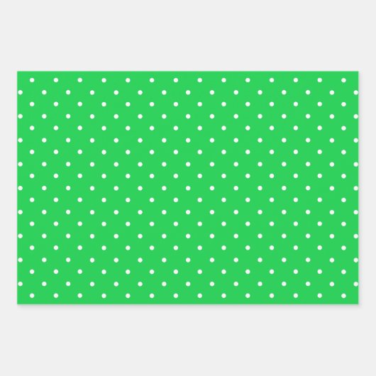 Roze en groene poka Dots Trio Inpakpapier Vel (Voorkant 2)