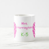 Roze en Groene Polka Dot Appels Koffiemok (Center)