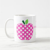Roze en Groene Polka Dot Appels Koffiemok (Links)