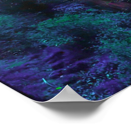 Roze en Groene Pond en Willow Poster (Hoek)