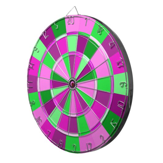 Roze en groene preppy Sorority Dart Champion Dartbord (Voorkant Rechts)