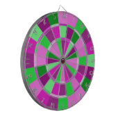 Roze en groene preppy Sorority Dart Champion Dartbord (Voorkant Links)