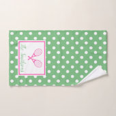 Roze en groene preppy Tennis Handdoek (Handdoek)
