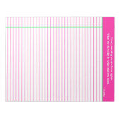 Roze en groene prijsopgave op maat notitieblok (Voorkant)