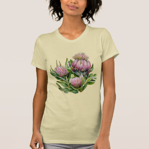 Roze en groene protheevloeren t-shirt