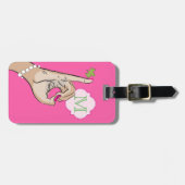  roze en groene reistas - Label Sjabloon Bagagelabel (Voorkant horizontaal)