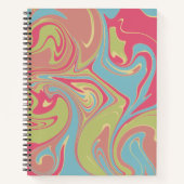 Roze en groene rode laptop notitieboek (Voorkant)