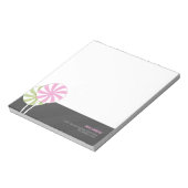 Roze en groene rode lipoppen notitieblok (Linkerzijde)