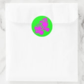 Roze en Groene Roller Derby Schaats Sticker (Tas)