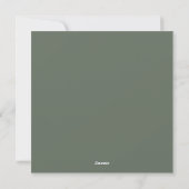 Roze en Groene Rozen Bruiloftsbruiloft Uitnodiging (Achterkant)