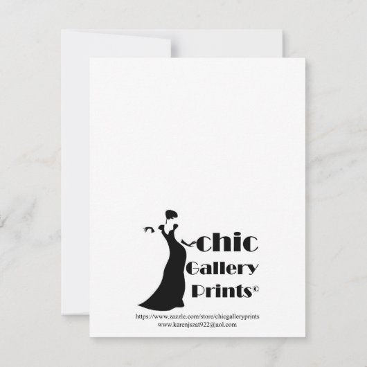 Roze en groene Rozen Kaart (Achterkant)