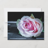 Roze en groene rozen kaart (Voorkant)