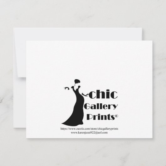 Roze en groene rozen kaart (Achterkant)