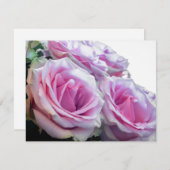 Roze en groene rozen kaart (Voorkant / Achterkant)