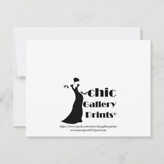 Roze en groene rozen kaart (Achterkant)